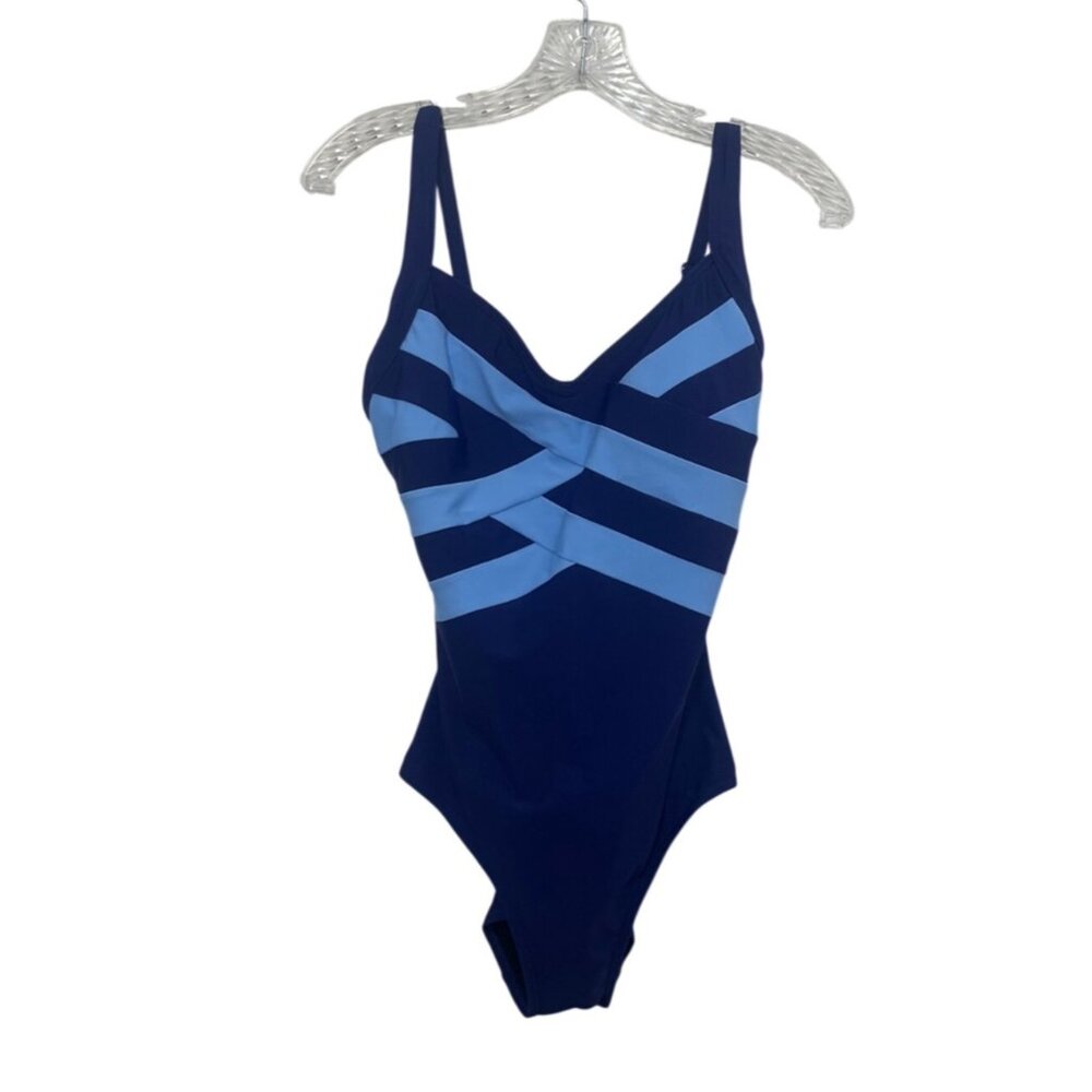 Aidonger One Piece Swimsuit Womens‎ Medium Blue New Summer Pool